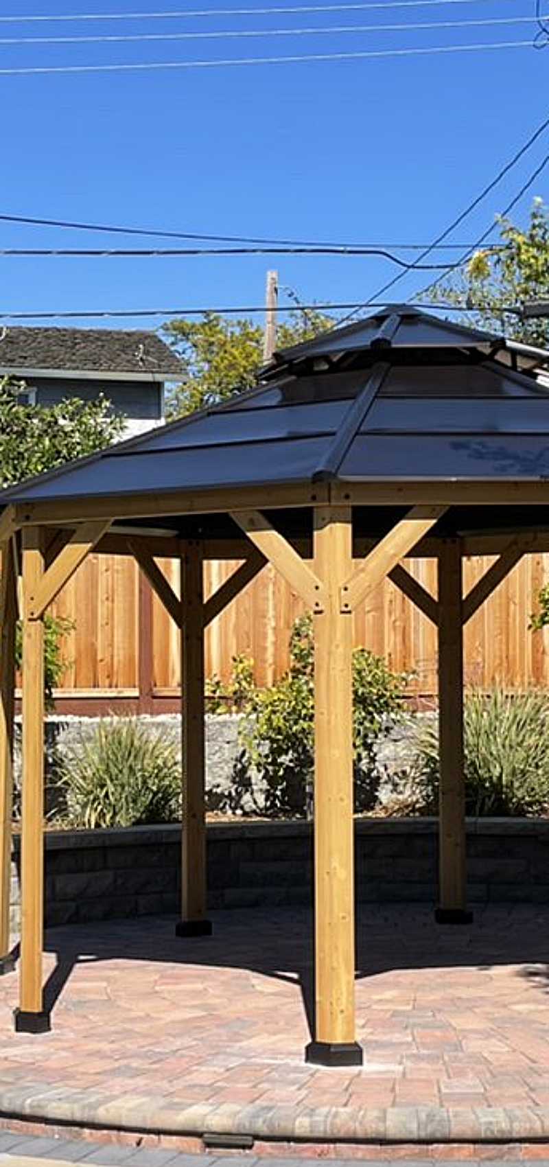 Completed gazebo exterior view